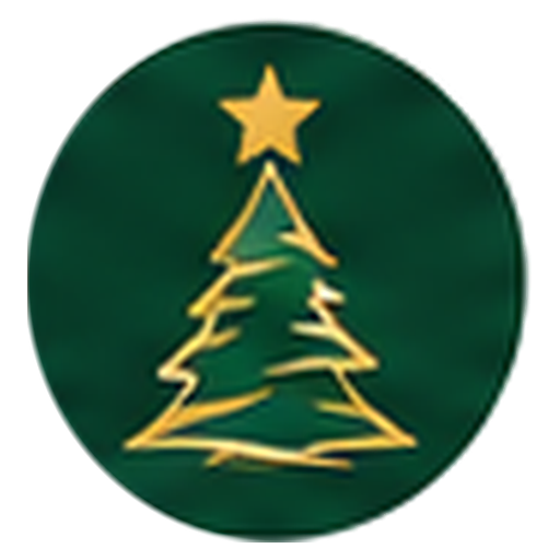 Holiday Lights Atlanta GA favicon with gold Christmas tree on green circle